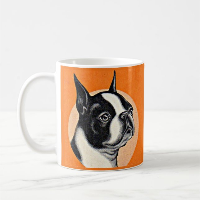 Boston terrier coffee mug (Left)