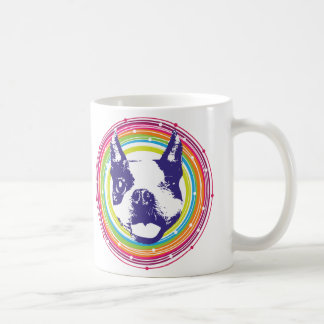 Boston Terrier - Colourful Circles Coffee Mug