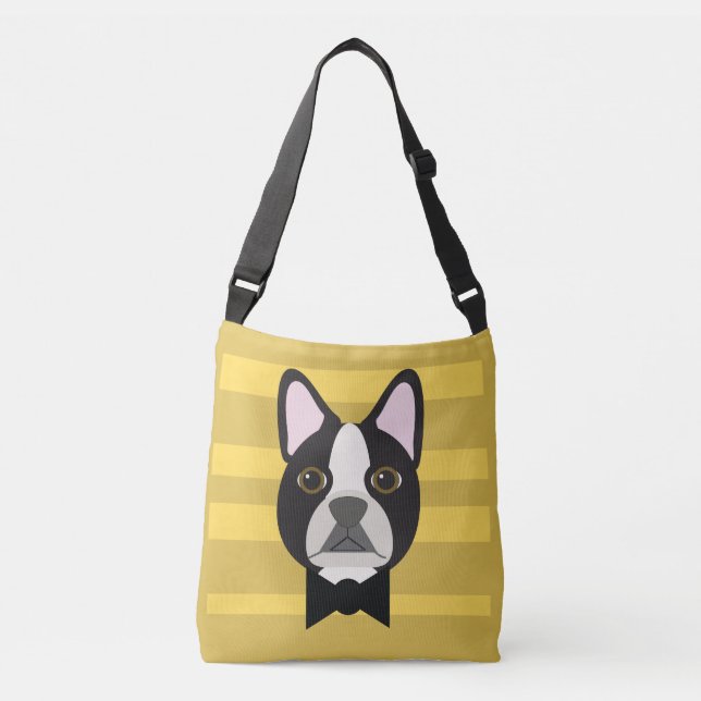 Boston Terrier Crossbody Bag (Front)