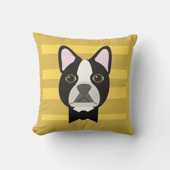 Boston Terrier Cushion (Front)
