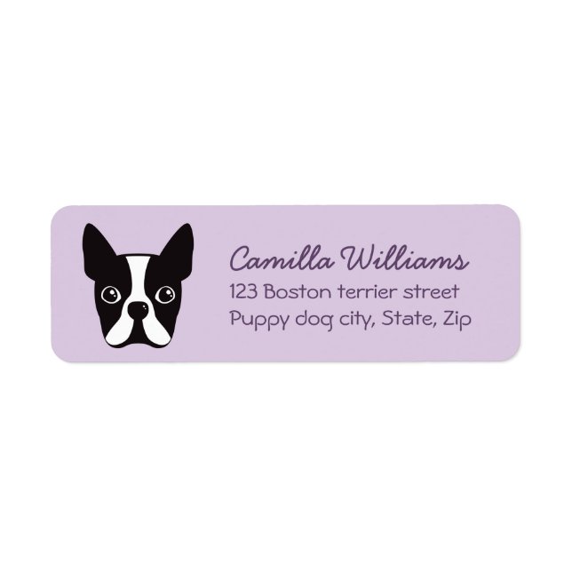 Boston terrier custom colour background return (Front)
