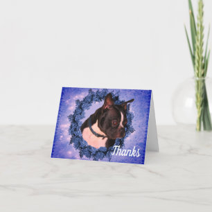 Boston Terrier Customisable Thank You Card