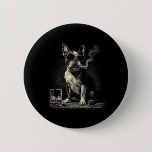 Boston Terrier Dad Dog Sungles Fathers Day Family 6 Cm Round Badge