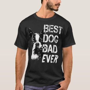 Boston Terrier Dad Father's Day Vintage Style T-Shirt
