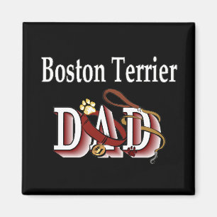 boston terrier dad Magnet