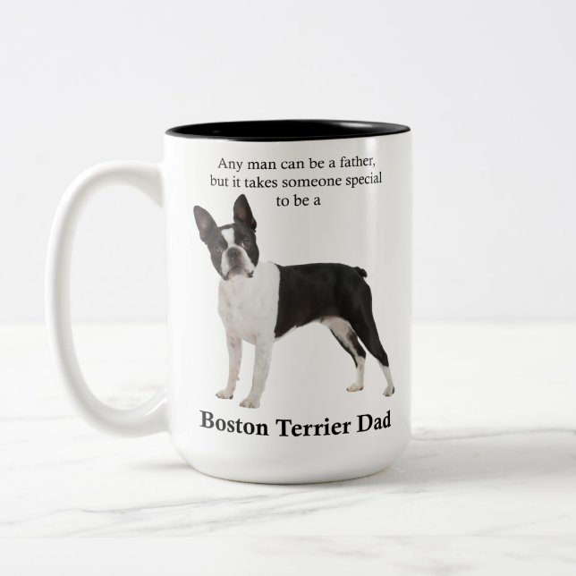 Boston Terrier Dad Mug (Left)