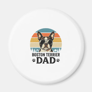 Boston Terrier Dad Vintage Dog Lover Design_1 Magnet
