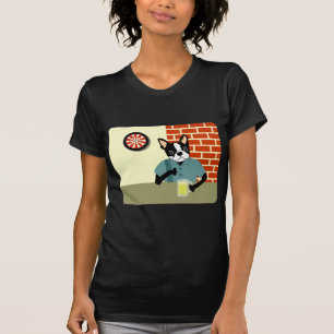 Boston Terrier Dartboard Beer Pub T-Shirt