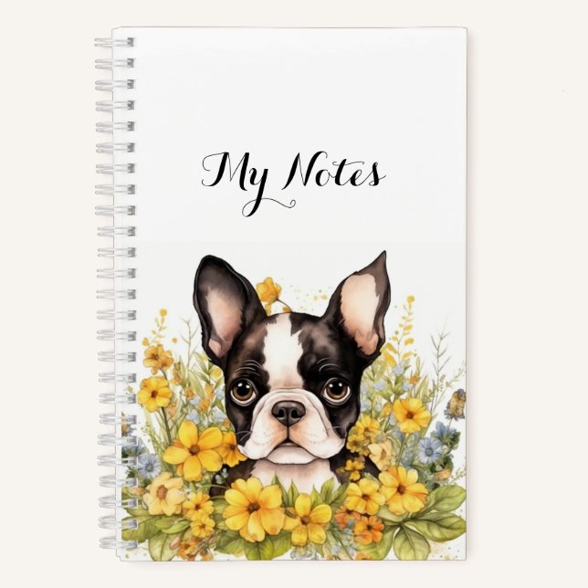 Boston Terrier Diary Shot Records | Notebook (Front)