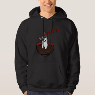 Boston Terrier Dipping Noodles Hoodie