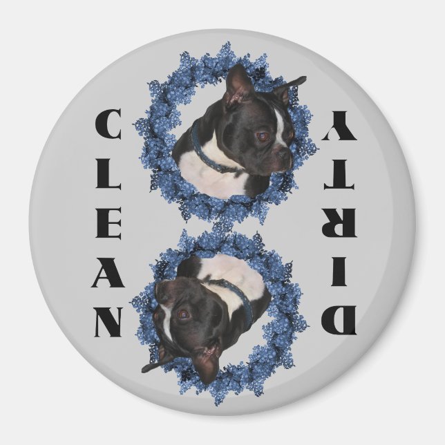 Boston Terrier Dishwasher Magnet (Front)