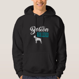Boston Terrier Distressed Bostie Dog Hoodie