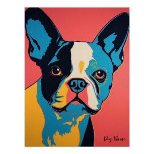 Boston Terrier Dog 001 - Bruno Pokopen Poster