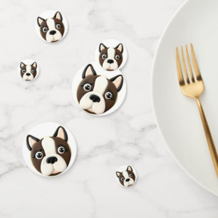 Boston Terrier Dog 3D Inspired Confetti