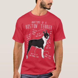 Boston Terrier Dog Anatomy T-Shirt