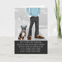 Boston Terrier Dog and Dad Funny Father's Day