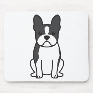 Boston Terrier Dog Cartoon Mouse Mat