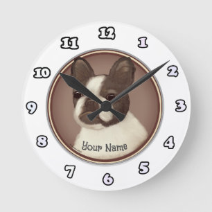 Boston Terrier Dog clock