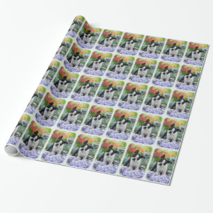 Boston Terrier Dog Cute Puppy Portrait Photo - Wrapping Paper