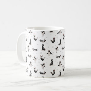 Boston Terrier dog doing yoga Coffee Mug