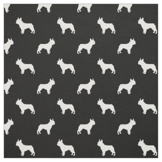Boston Terrier dog fabric - black and white