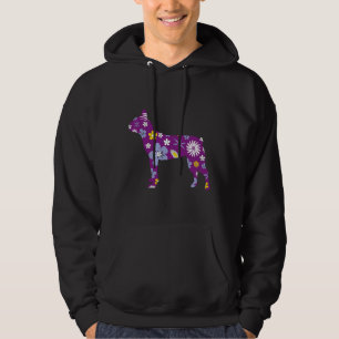 Boston Terrier Dog Flowers Pattern Funny Idea For Hoodie