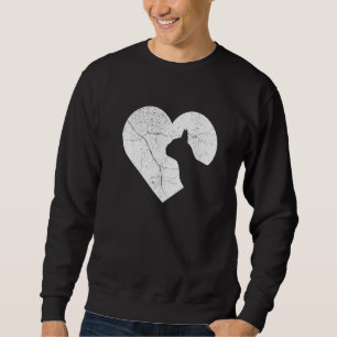 Boston Terrier Dog Funny Heart Valentine's Day Dog Sweatshirt