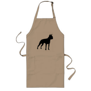 Boston Terrier Dog Gifts (black) Long Apron