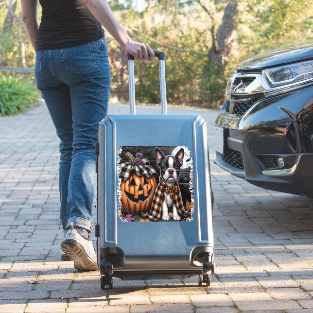 Boston Terrier Dog Halloween (Suitcase Insitu)