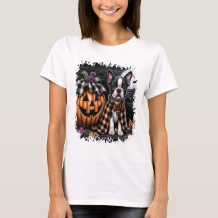 Boston Terrier Dog Halloween T-Shirt