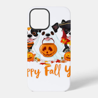 Boston Terrier Dog Lover Fall Yall Halloween Costu iPhone 12 Pro Case
