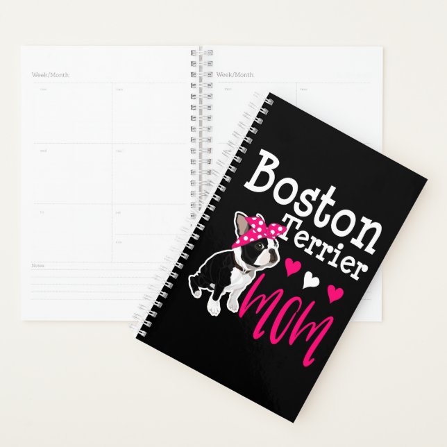 Boston Terrier Dog Mum Cute Funny Christmas Gift Planner (Display)