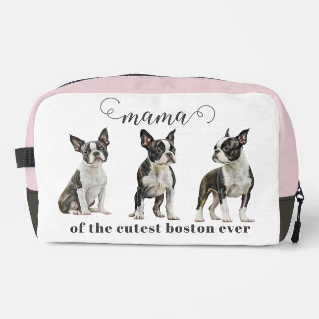 Boston Terrier Dog Mum Dopp Kit (Front)