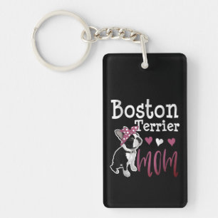 Boston Terrier Dog Mum Owner Cute Funny Key Ring