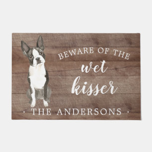 Boston Terrier Dog Personalised Door Mat