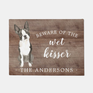Boston Terrier Dog Personalised Door Mat