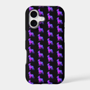 Boston Terrier Dog Pink Silhouette Cute Black
