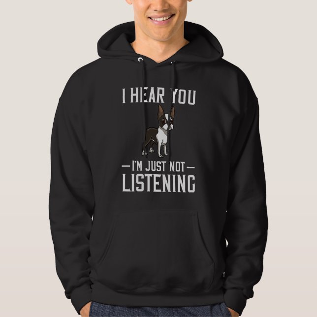 Boston Terrier Dog Puppies Owner Lover Hoodie (Front)