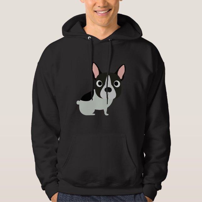 Boston Terrier Dog Puppy Hoodie (Front)