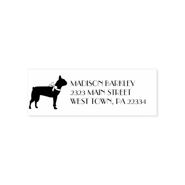 Boston Terrier Dog Puppy Self-inking Stamp (Design)