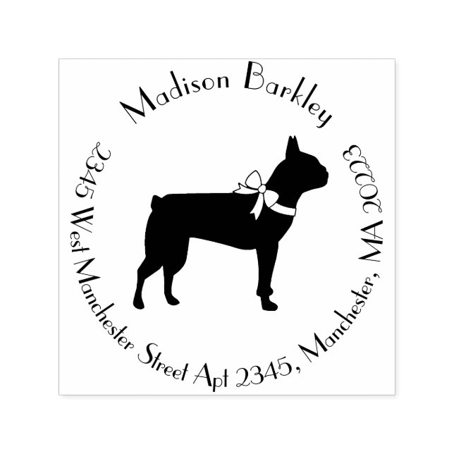 Boston Terrier Dog Puppy Self-inking Stamp (Design)