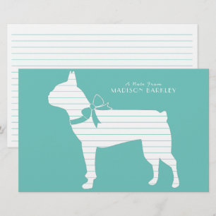 Boston Terrier Dog Puppy Stationery
