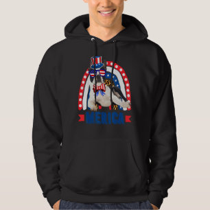 Boston Terrier Dog Rainbow Leopard Merica Flag 4th Hoodie
