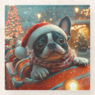 Boston Terrier Dog Roller Coaster Christmas