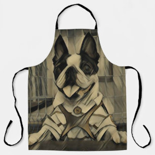 Boston terrier dog run apron