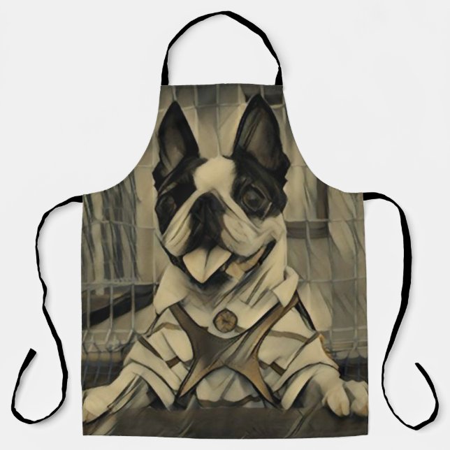Boston terrier dog run apron (Front)