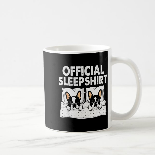Boston Terrier Dog Sleep Pajamas Nightgown  Coffee Mug (Right)