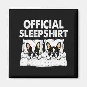 Boston Terrier Dog Sleep Pajamas Nightgown  Magnet