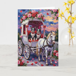 Boston Terrier Dog Valentine's Day Card