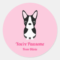 Boston Terrier Dog Valentine's Day 